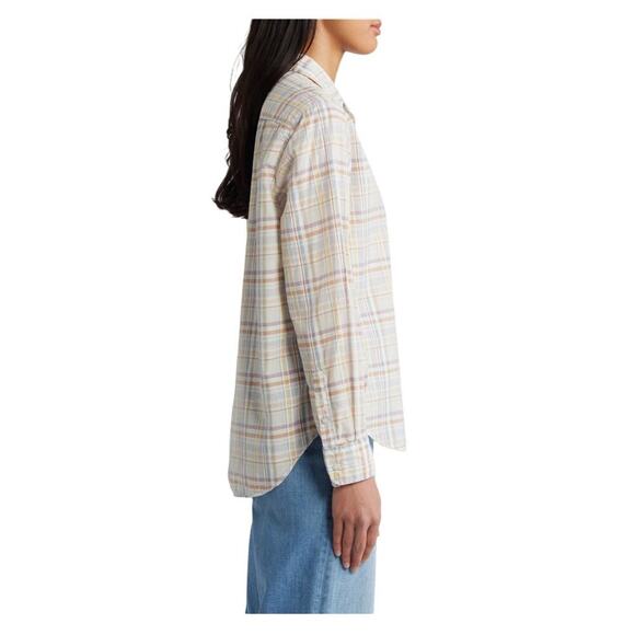 Frank & Eileen the Eileen relaxed linen blend button up shirt size small - Picture 2 of 13